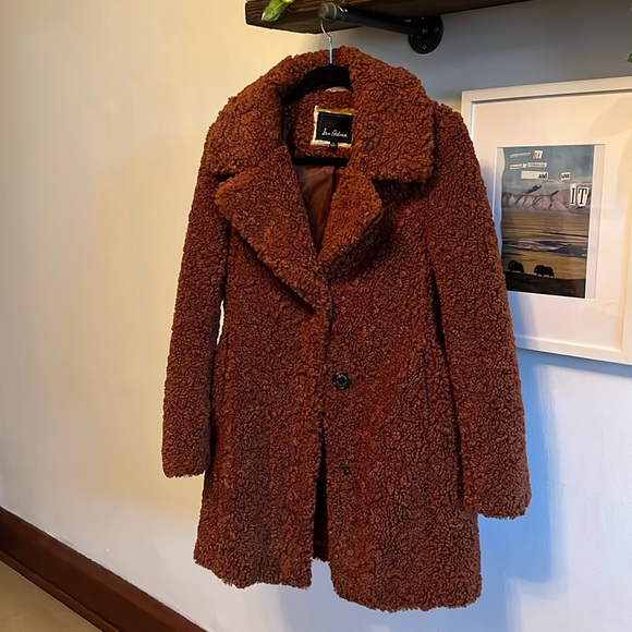 Sam Edelman teddy bear coat, small, rust color, super cute, NWOT - Picture 2 of 5